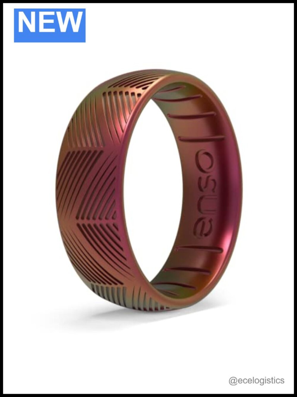 Silicone Wedding Band Ring 6.6mm Stackable Comfort Fit Unisex